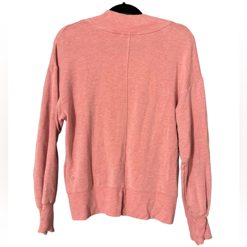 Athleta Apollo Conch Pink Heather Crewneck Sweatshirt Women’s Small - Picture 4 of 8